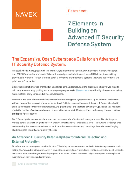 7 Elements in Building an Advanced IT Security Defense System NAVEX